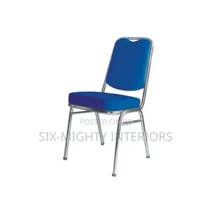 Luxury Premium- Banquet Chair (Stainless Leg)Blue