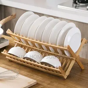 2 Tier Bamboo Plate Rack