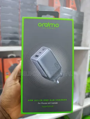 Oraimo Hypergan 65w Gan Wall Charger Kit With 100w Cc Cable
