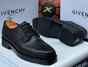Givenchy Men’S Black Leather Derby Dress Shoes Size 40-46