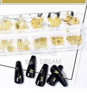 Golden Nail Charms Gems Nail Stones Accessories