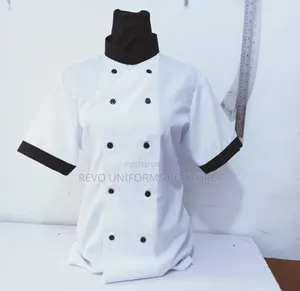 Chef Uniform,White Combined With Black