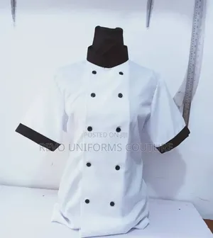 Chef Uniform,White Combined With Black