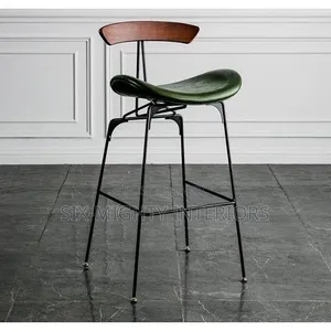Luxury Kitchen Breakfast Stool With Curve Backrest Support
