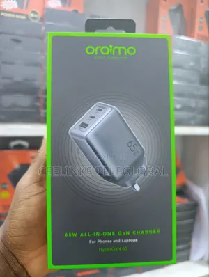 Oraimo Hypergan 65 65w Gan Wall Charger Kit With 100w Cc Cable