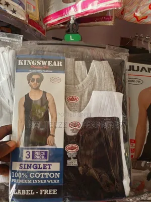 3-in-1 Kingswear Men's Premium Striped Singlet (Coloured)
