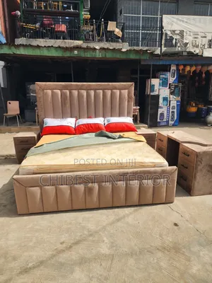 Luxury 6by6 Bed Frame With Side Drawer and Dresser