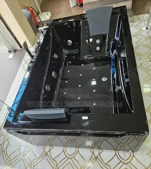 Luxury Black Double Whirlpool Massage Jacuzzi Bathtub