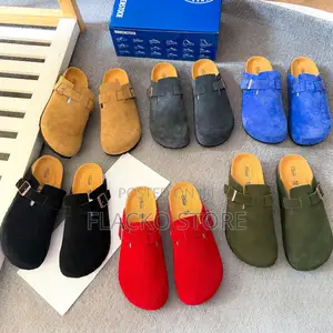 Original Boston Birkenstock Suede Mules