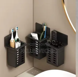 Black Wall Mounted Toothbrush Holder
