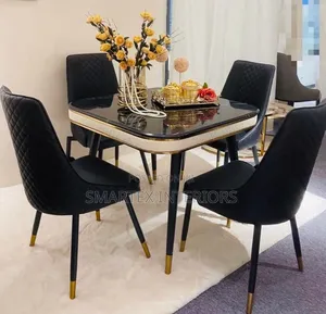Square Marble Top Dining Table With Chairs