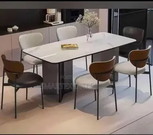 Imported Executive Marble Top Dining Table With Chairs