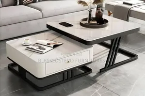 White Fine Centre Table With Drawer