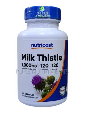 Nutricost Milk Thistle 1000mg Capsules –Liver Detox Support–120 Caps