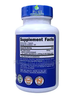 Nutricost Milk Thistle 1000mg Capsules –Liver Detox Support–120 Caps