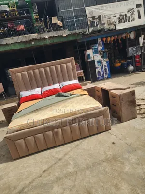 6by6 Bed Frame With Dresser and Side Drawers.