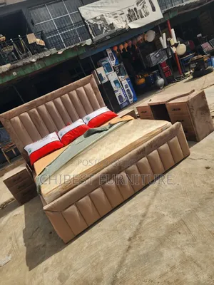 6by6 Dark Cream Coloured Set of Padded Bed.