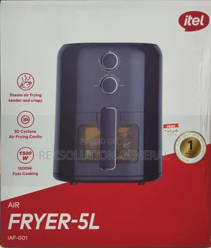 Brand New Itel 5l Air Fryer (Iaf-001) - 1500w Fast Cook + 1yr Warranty
