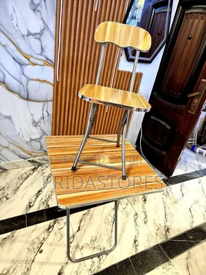 Foldable Wooden Table Chair Set (Marble Designs)