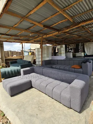 Corner Sofa Made With Boucle Fabrics