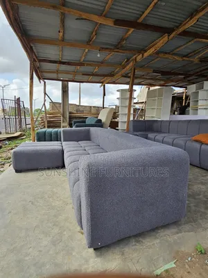 Corner Sofa Made With Boucle Fabrics