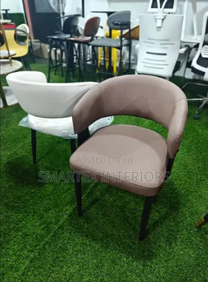 Imported Quality Leather Iron Leg Chair