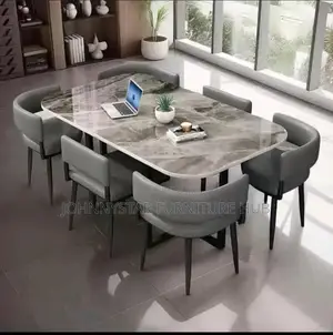 Superstar Marble Apartment and Dining Table With 6 Chairs