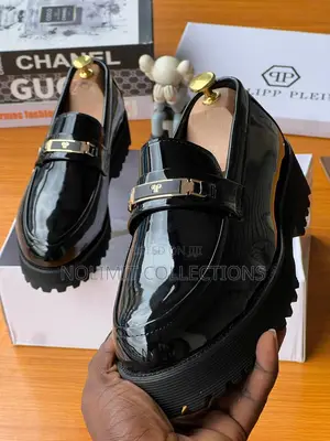 Black Patent Leather Philipp Plein Loafers