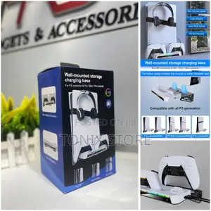 Wall-Mounted Storage Charging Base for Ps5 Pad Ps5 Fat/Slim/Pro