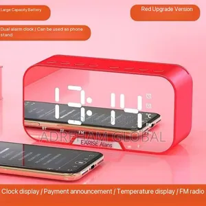 Rechargeable Stereo Base-Heavy Bluetooth Speaker With /Fm Radio Clock