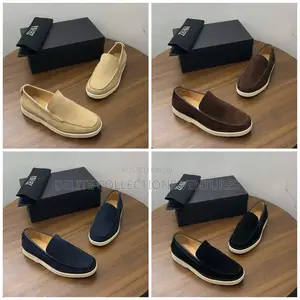 *Zegna Men’S Suede Apricot Loafers Available in Store*