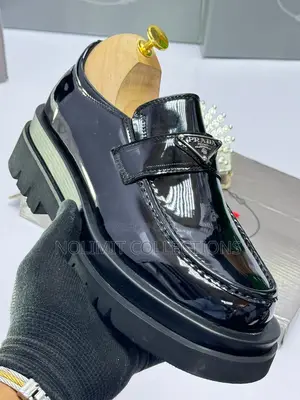 Prada Double Soled Leather Loafers