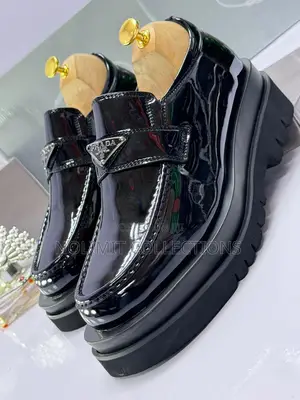 Prada Double Soled Leather Loafers