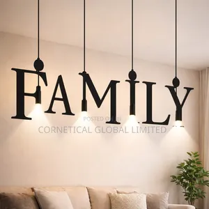 Modern “Family” Letter Chandelier Light Fixture