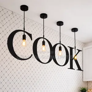 Modern “Cook” Letter Chandelier Light Fixture