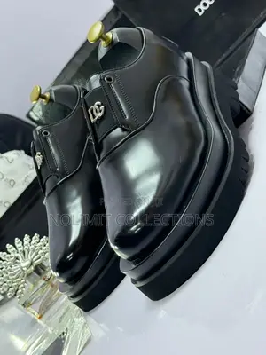 Dolce Gabbana Plain Leather Loafers With Platform Soles