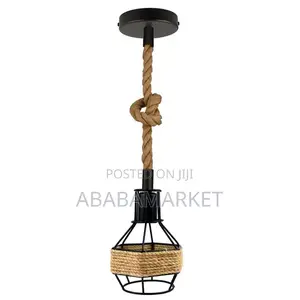 Hemp Basket Dropping Pendant Light