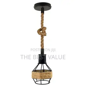 Hemp Basket Dropping Pendant Light