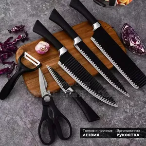 6pcs Kitchen Knife Set With Scissors and Potato Cutter