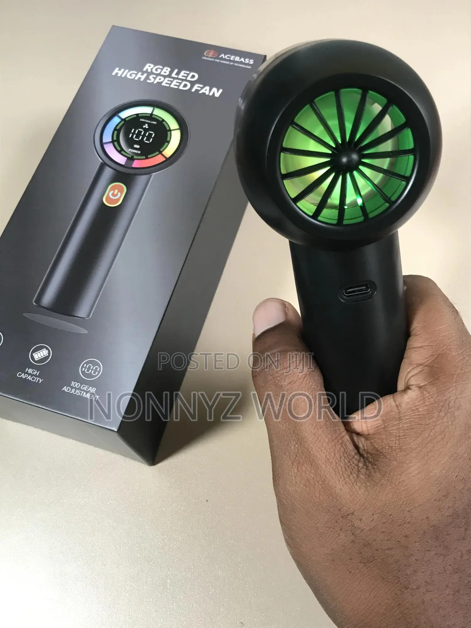 High Speed Rechargeable Hand Fan