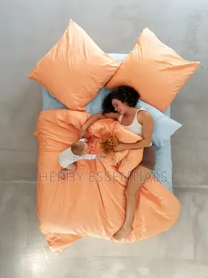 Peach and Light Blue 6x6 Combination Beddings Set