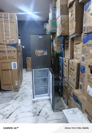 Tecnocool 200l Twin Door Fridge Transparent Door Racks