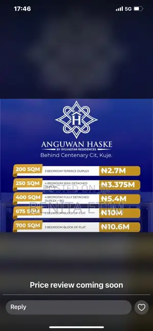 Anguwan Haske Estate Kuje