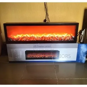 Led Fireplace Lantern Tv Console Decorative Flame Light