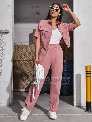 Corduroy Flap Pocket for Ladies