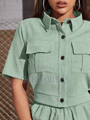 Corduroy Flap Pocket for Ladies