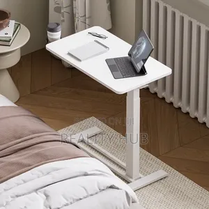 Height Adjustable Medical Bed Table With Hidden Casters, Roling Laptop