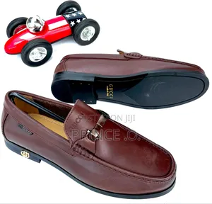 Pure Leather Brown and Black Gucci Loafers