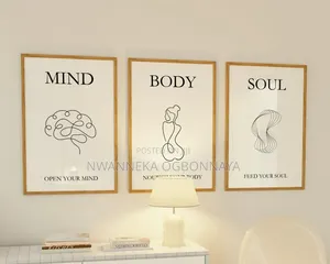 Mind Body Soul Canvas Artwork With Glasses