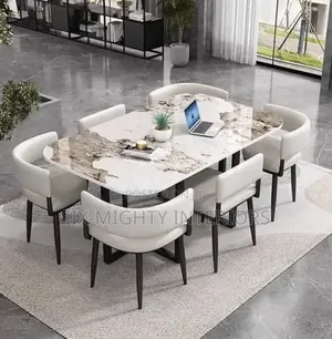6 Seater Luxurious Marble Top Dining Table